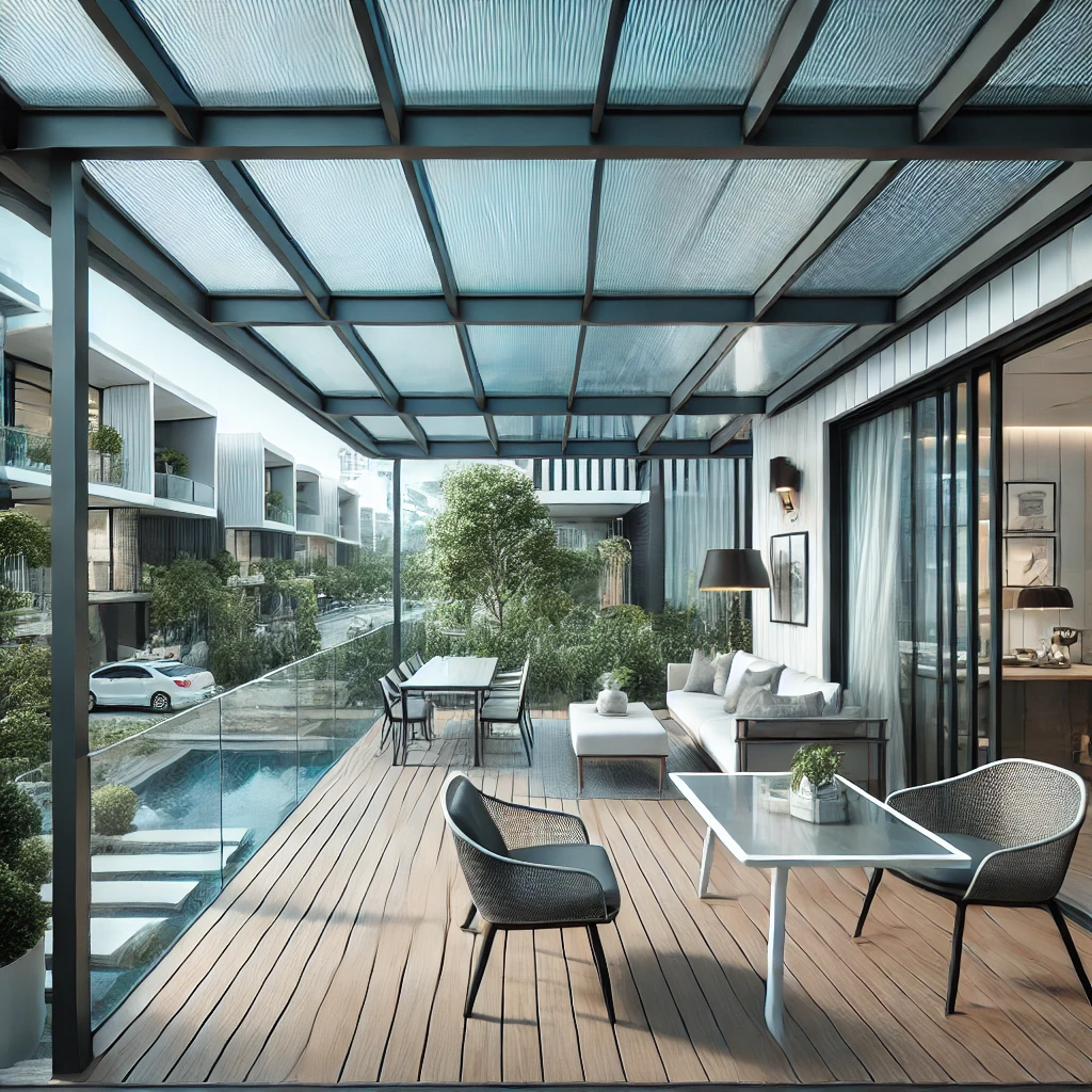 Toit en polycarbonate
